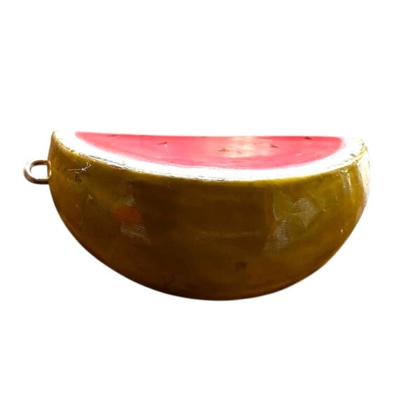 Vintage 60s Original by Robert Watermelon Hair Clip  Hand Painted Signed… - Picture 3 of 12